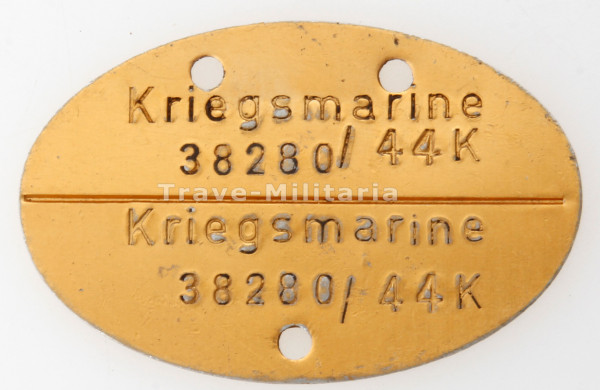 Erkennungsmarke Kriegsmarine 38280/44K