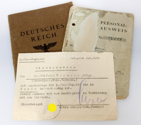 Papiere LN-Helferin Weymann Ln.-Reg.200