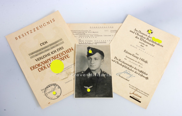 Urkunden Fritzsche Ln.Betr-Komp.mot.12 Erdkampf/Stalingrad