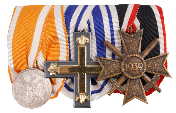 3er Ordensspange Baltenkreuz und Rettungsmedaille Preußen