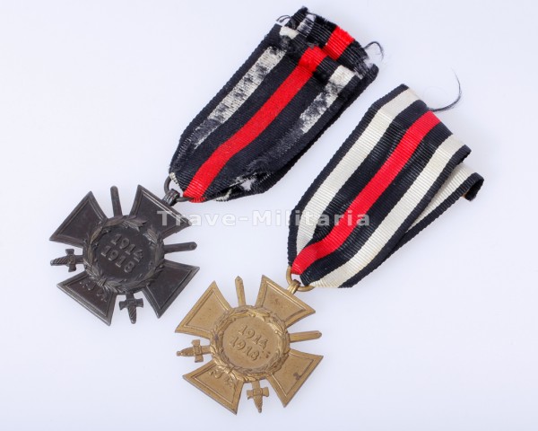 2x Ehrenkreuz für Frontkämpfer mit Band