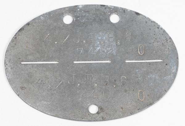 Erkennungsmarke 4./ I. E. B. 6 745 O