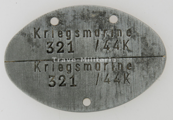 Erkennungsmarke Kriegsmarine 321/44K