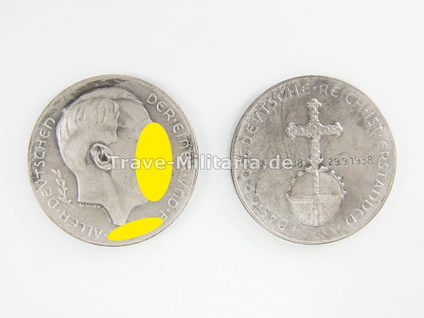 Silbermedaille 1938 Adolf Hitler