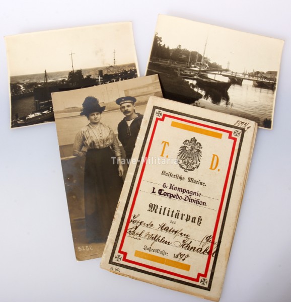 Kaiserliche Marine Militärpaß Schnabel 1.Torpedo-Division