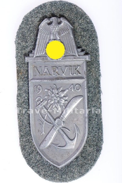 Narvikschild auf Heeresstoff