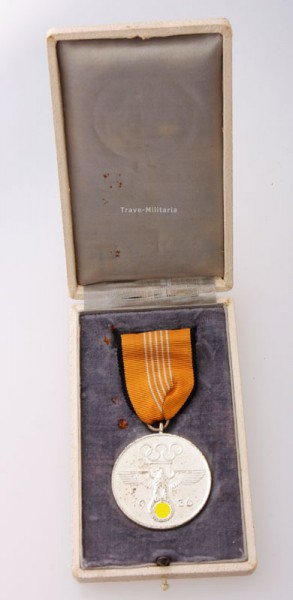 Deutsche Olympia - Erinnerungsmedaille 1936 im Etui