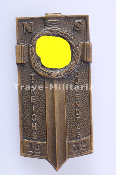 I. NS Reichsjugendtag 1932 - Abzeichen in Bronze