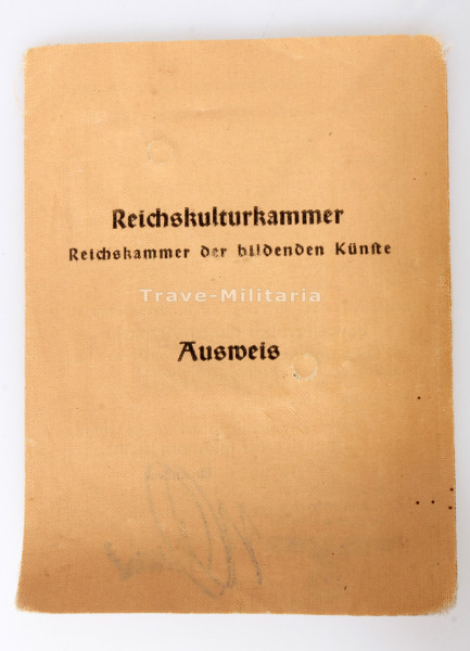 Reichskulturkammer Reichskammer der bildenen Künste Ausweis