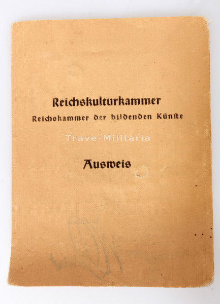 Reichskulturkammer Reichskammer der bildenen Künste Ausweis