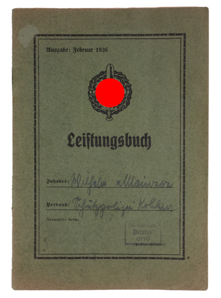 SA-Sportabzeichen Leistungsbuch Mainzer Koblenz