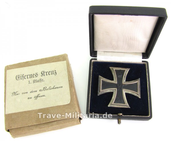 Eisernes Kreuz 1. Klasse 1914 im Etui und Umkarton