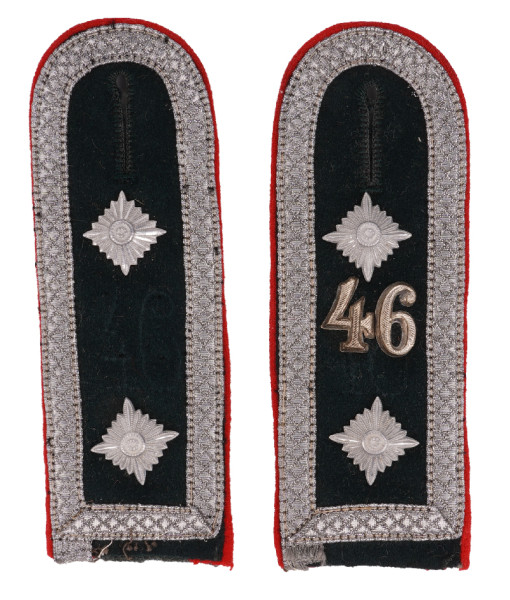 Wehrmacht Heer Paar Schulterklappen Oberwachtmeister des Artillerie-Regiments 46