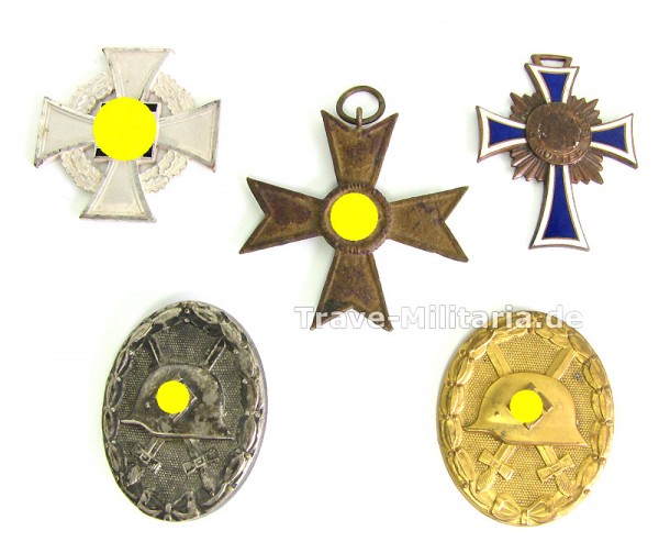 Lot defekte Orden - mit VWA Gold und Silber