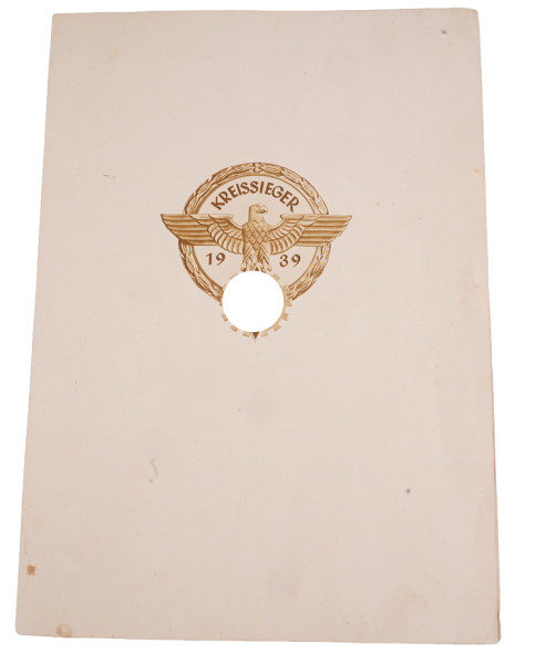 Kreissieger 1939 Urkunde Erna Plath