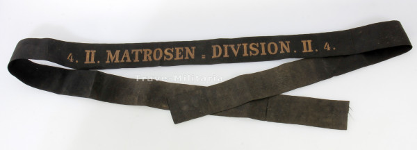 Kaiserliche Marine Mützenband 4.II.Matrosen = Division .II.4.