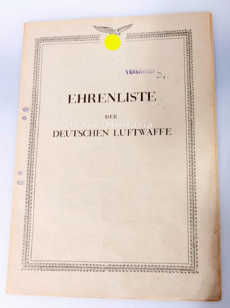 Ehrenliste der Deutschen Luftwaffe 8. Dezember 1941