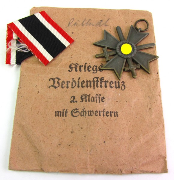 Kriegsverdienstkreuz 2. Klasse mit Schwertern mit Verleihtüte