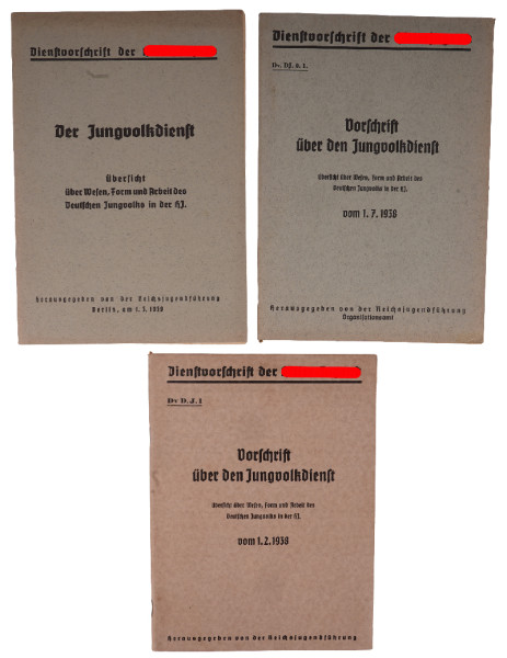 3x Dienstvorschrift des Deutschen Jungvolks in der HJ