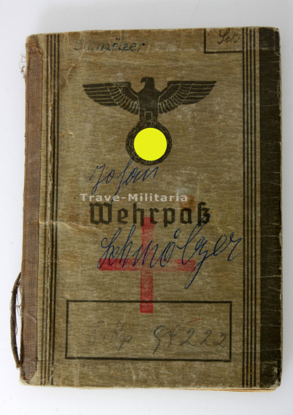Wehrpass Schmölzer Jäger- Rgt. 54 Bandenkämpfe Kroatien und Albanien