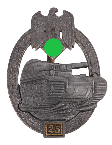 Panzerkampfabzeichen II. Stufe in Silber Einsatzzahl 25
