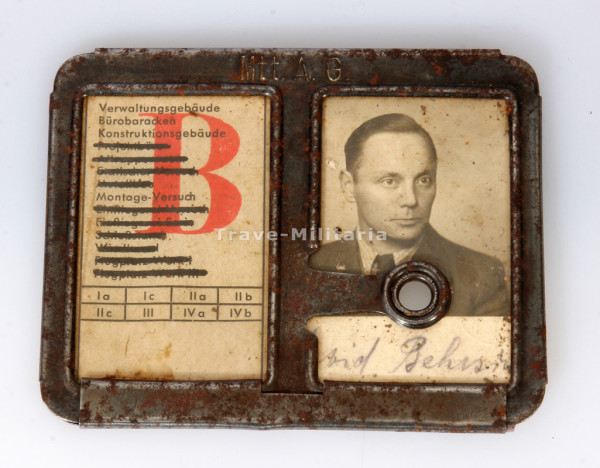 Ausweis Messerschmidt A.G. Augsburg Behrsing