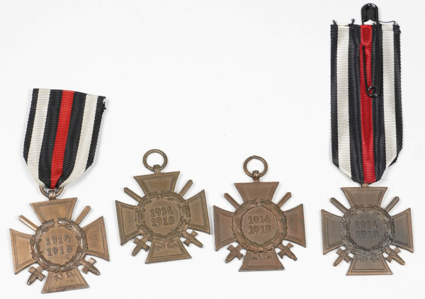 4x Ehrenkreuz für Frontkämpfer