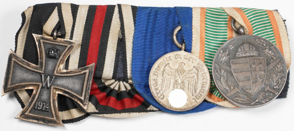 4er Ordensspange 1.Weltkrieg u. Wehrmacht
