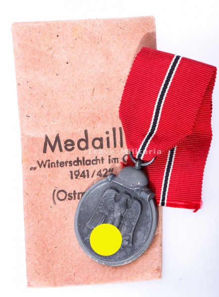 Medaille Winterschlacht im Osten 1941/42 (Ostmedaille) mit Umschlag