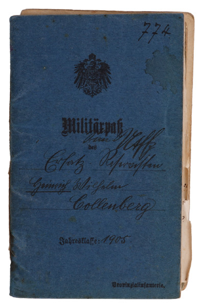 Militärpass Collenberg Landw. Inf. Rgt. 55 u. 39