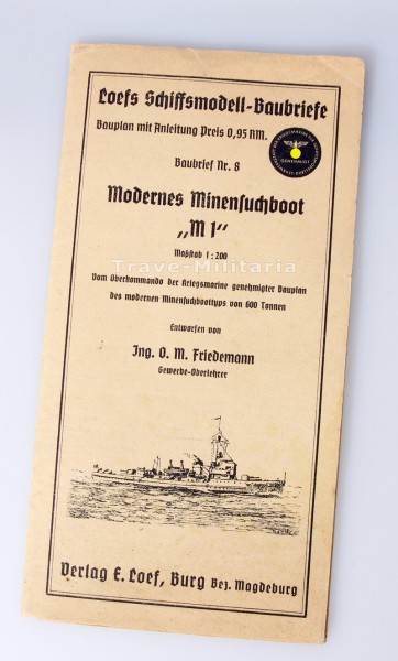 Schiffsmodell- Baubrief Nr. 8 Modernes Minensuchboot ``M1´´