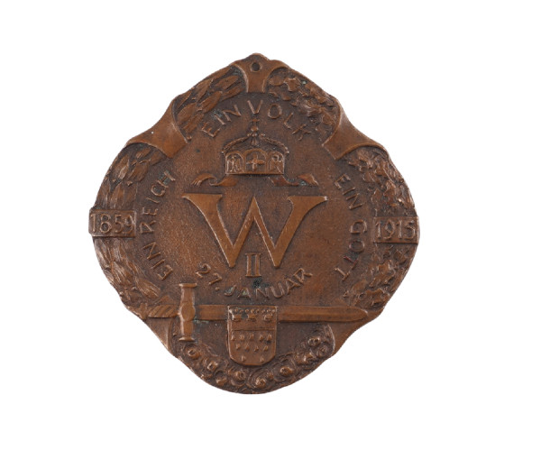 Brosche Kaiser Wilhelm II. 1859 - 1915 27. Januar zum Geburtstag