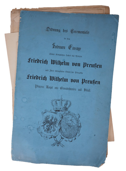 Programmheft usw. Hochzeit Friedrich Wilhelm von Preußen