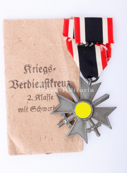 Kriegsverdienstkreuz 2.Klasse mit Schwertern mit Verleihungstüte
