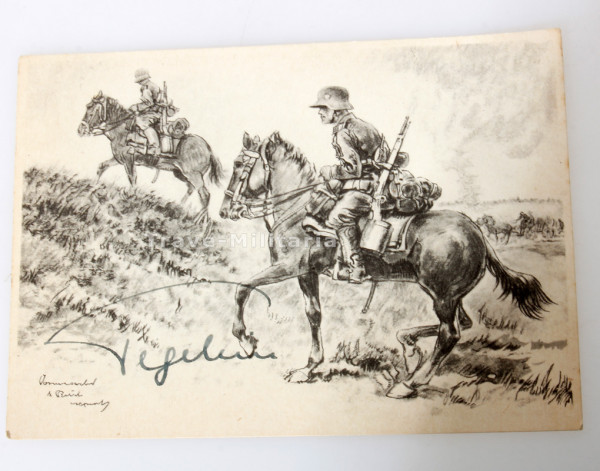 Feldpostkarte ,,An der Westfront" OU Hermann Fegelein