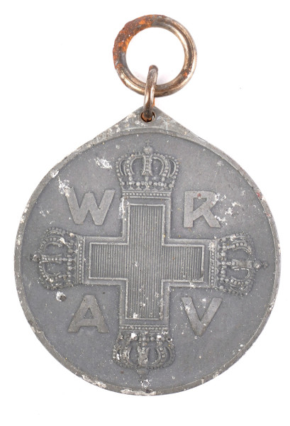 Preußen Rote-Kreuz Medaille 3. Klasse 1898 in Feinzink