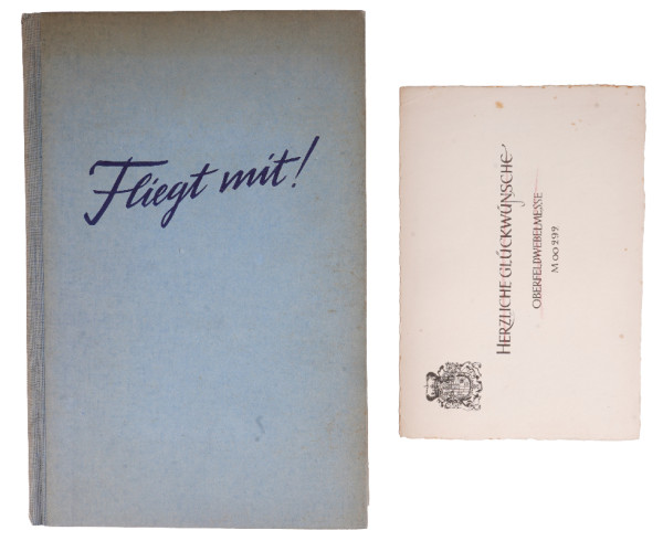 Buch: "Fliegt mit!" mit Unterschriftenliste Portepeeunteroffiziere