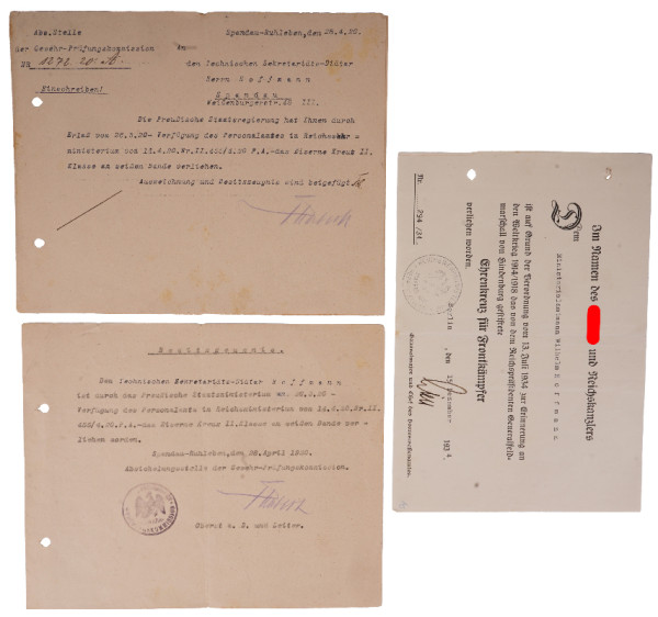 Papiergruppe Hoffmann Abw. Stelle der Gewehr-Prüfungskommission
