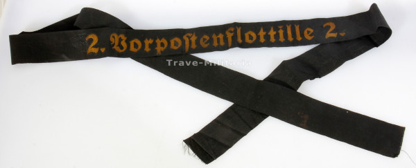 Kriegsmarine Mützenband ``2. Vorpostenflotille 2.´´