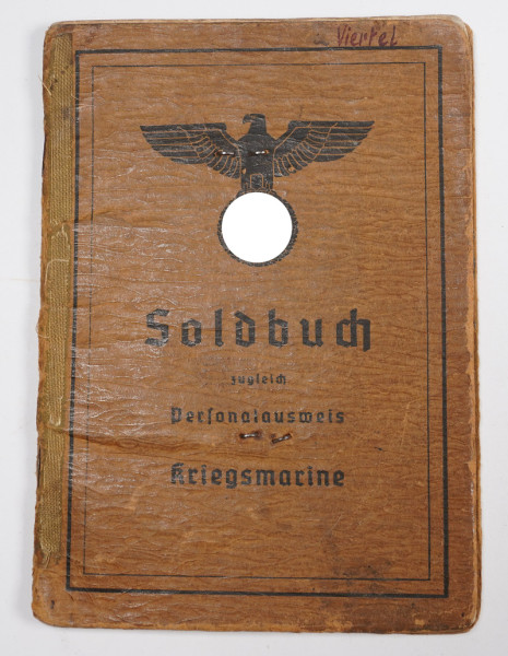 Soldbuch Viertel M.A.A. 619 (E.-Batterie) Kampfzug II