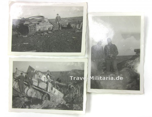 3 Fotos der SS 1 x Tiger-Panzer