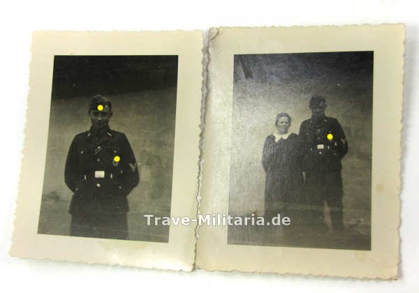 2 Fotos SS-Rottenführer mit ISA Silber