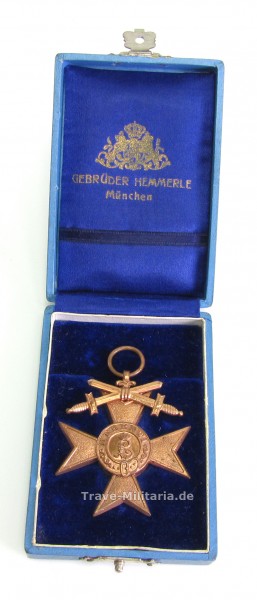 Bayern Militärverdienstkreuz 3. Klasse mit Schwertern im Etui