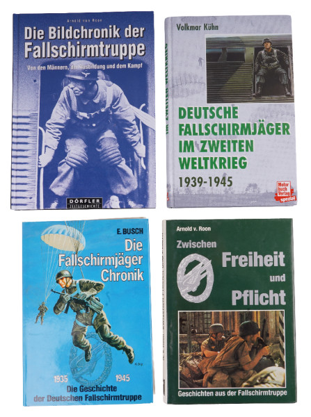 Konvolut: 4 Bücher über Fallschirmjäger etc.