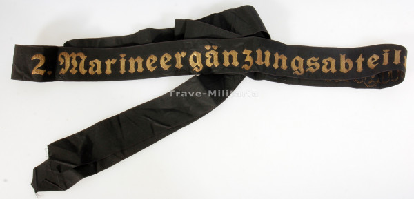 Kriegsmarine Mützenband "2. Marineergänzungsabteilung .2."