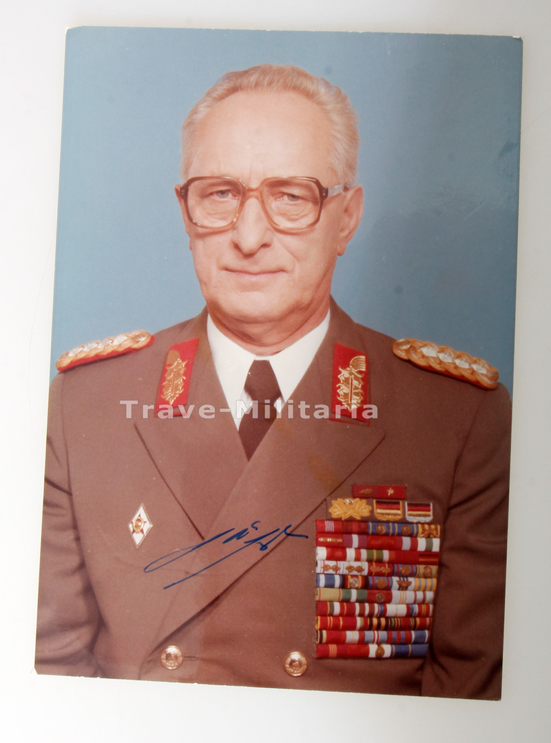 Autogrammkarte DDR General Heinz Keßler Archiv Trave Militaria