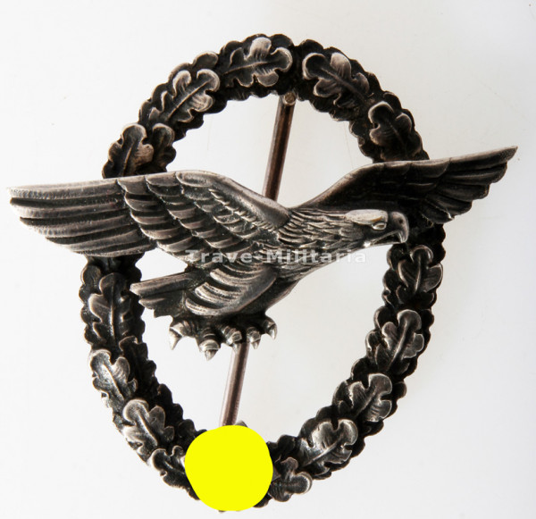 Segelflugzeugführer-Abzeichen der Luftwaffe frühe Buntmetall Ausführung