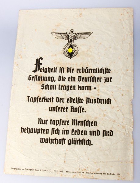 Wochenparole der HJ Folge 8 21.4 - 29.4.1940